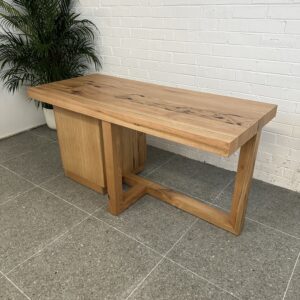 solid timber study desk with drawers