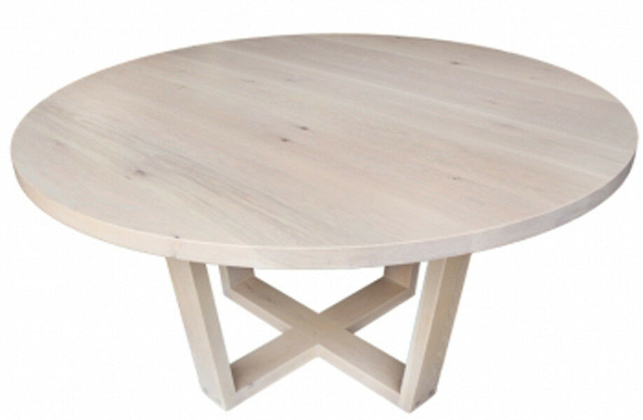 Tassie Oak Cross Round Dining Table, Round Dining Table Australian Made