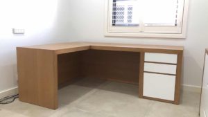 Quality Tassie oak veneer Corner desk made in Australia